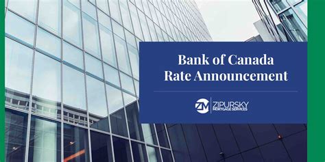 bank of canada next rate announcement